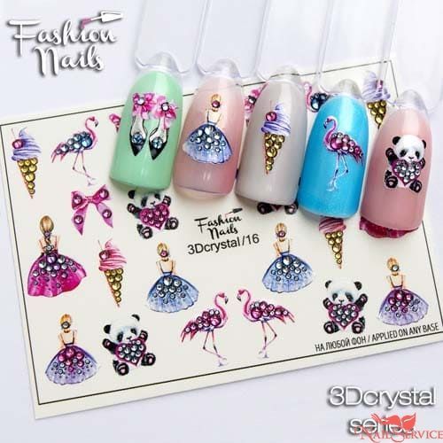 3D Слайдер-дизайн, 3D Cristal 16. Fashion Nails. купить в интернет магазине NailService.ru - Москва  