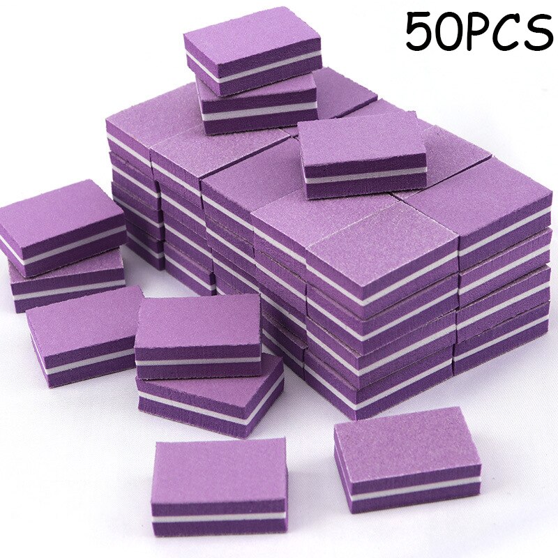 Бафы-мини #100/180, Фиолетовые. 50 шт./уп. Размеры: 35х25х12 мм.
