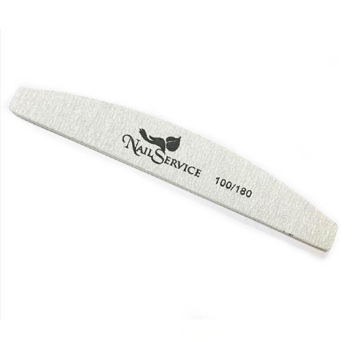 Пилка для искусственных ногтей, #100/180, высокое качество (в индивидуальной упаковке) с логотипом. Nail Service.