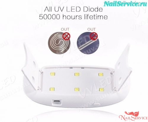 UV/LED лампа SUN mini 2, 6 Вт. SUNUV. купить в интернет магазине NailService.ru - Москва  +7(499)390-19-29 фото 3