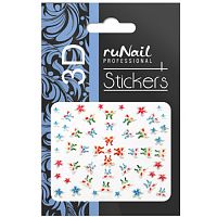 Наклейки для дизайна ногтей 3D (цветы) №1718. Runail. купить в интернет магазине NailService.ru - Москва  +7(499)390-19-29