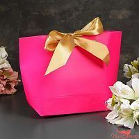 Ламинированный подарочный пакет-сумка, фуксия, 28 х 9 х 20 см купить в интернет магазине NailService.ru 