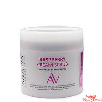 Малиновый крем-скраб Raspberry Cream Scrub, 300 мл. Aravia Professional. купить в интернет магазине NailService.ru 