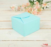 Складная квадратная коробка, голубая, 9 х 9 х 6,5 см купить в интернет магазине NailService.ru 