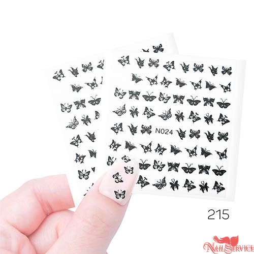 Наклейки 3D, №215, бабочки. Cosmake. купить в интернет магазине NailService.ru - Москва  +7(499)390-19-29